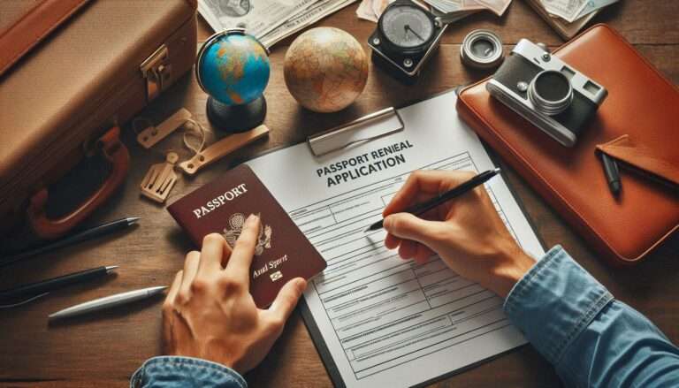 Illustration of Renewing Passport Book By Mail Us Fees