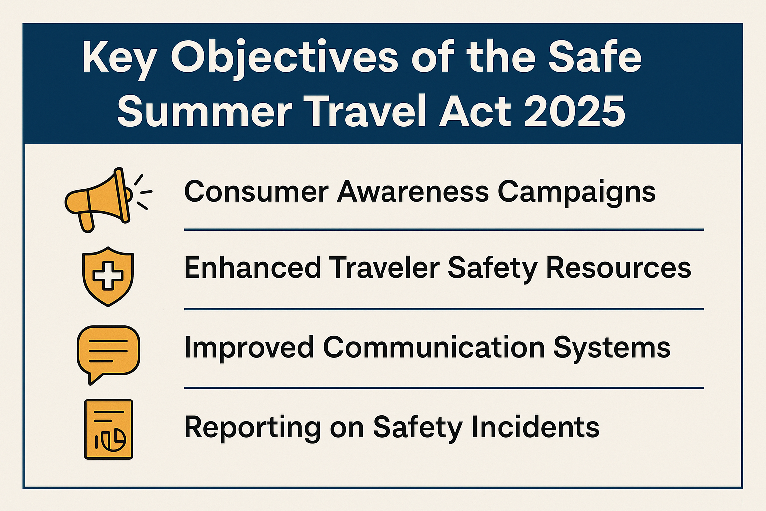 Key Objectives of the Safe Summer Travel Act 2025