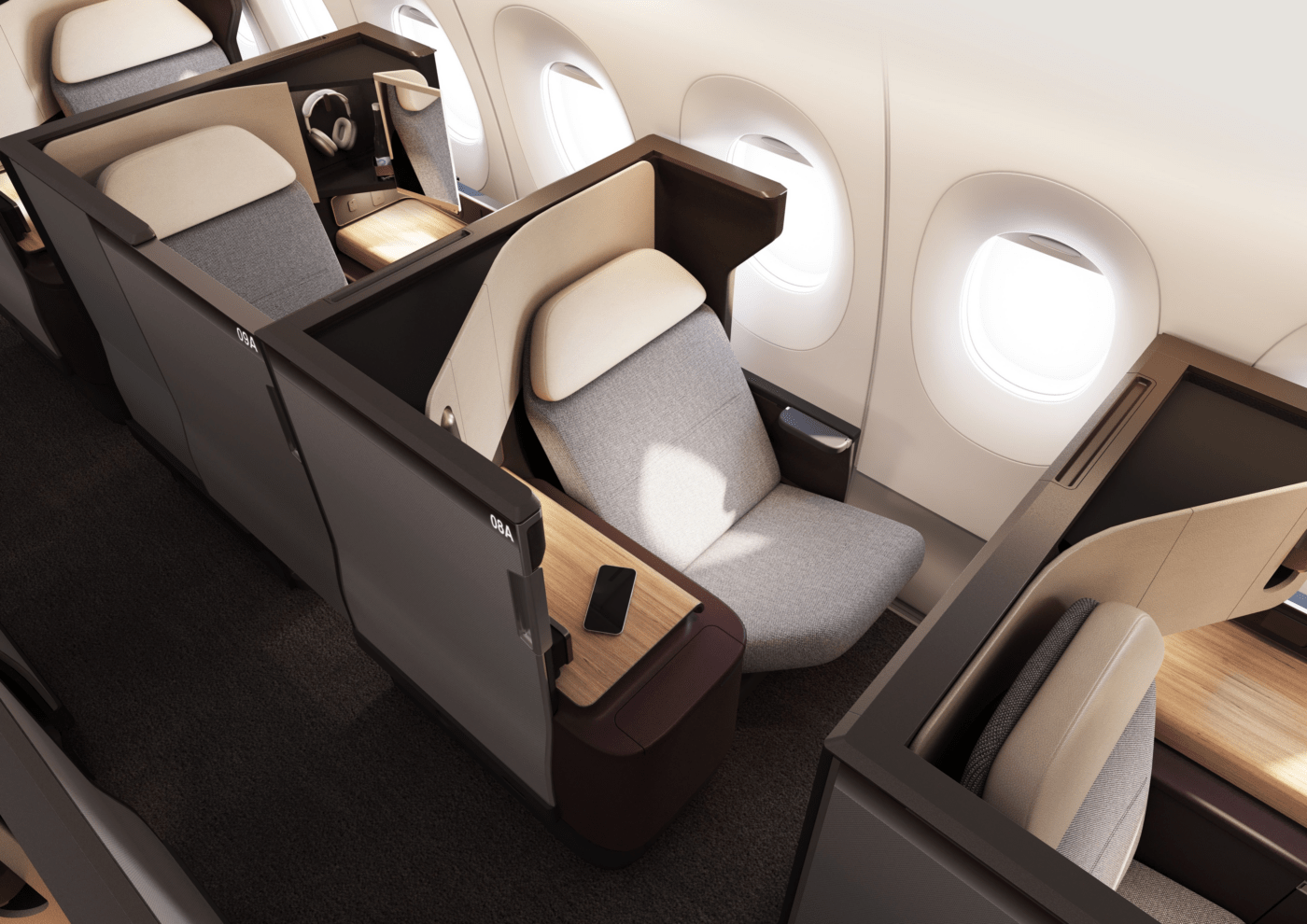 Qantas’ New Airbus A350 Business Class Cabins